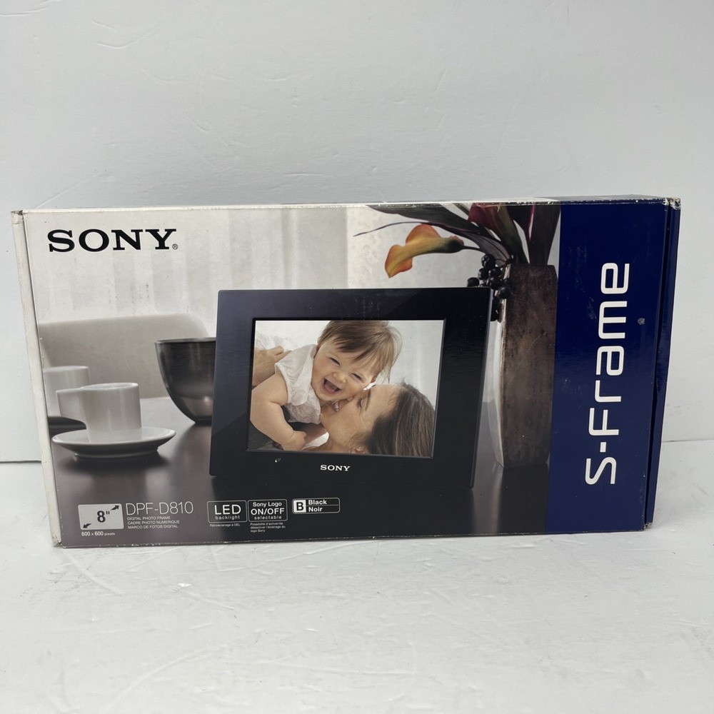Sony S-Frame DPF-D810 LED Backlight 800 X 600 Pixels 8" Photo Display